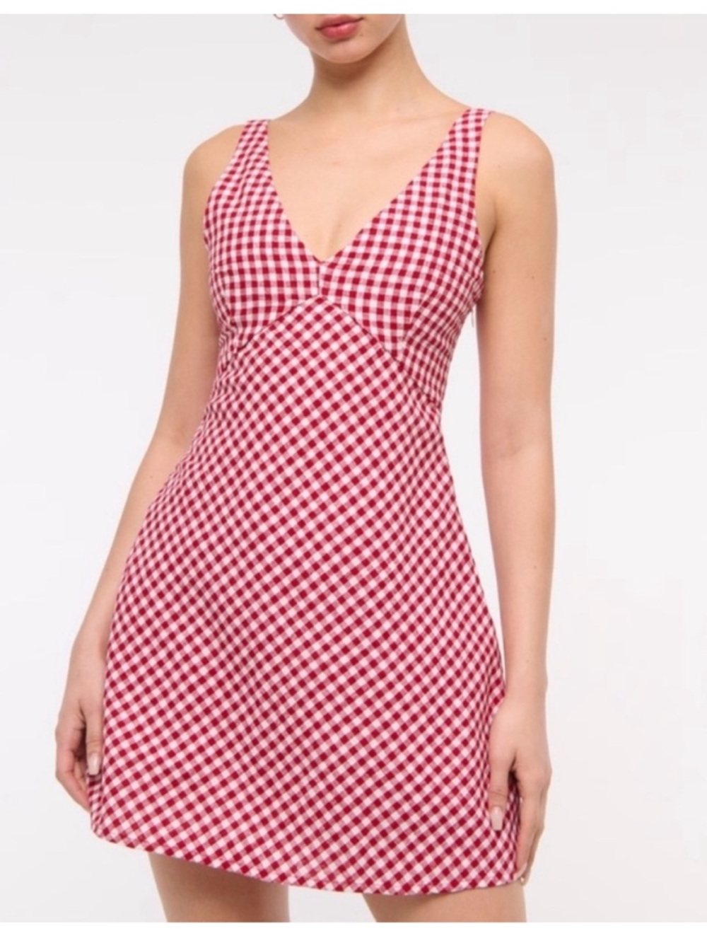 Abercrombie and Fitch Linen Gingham Mini Dress